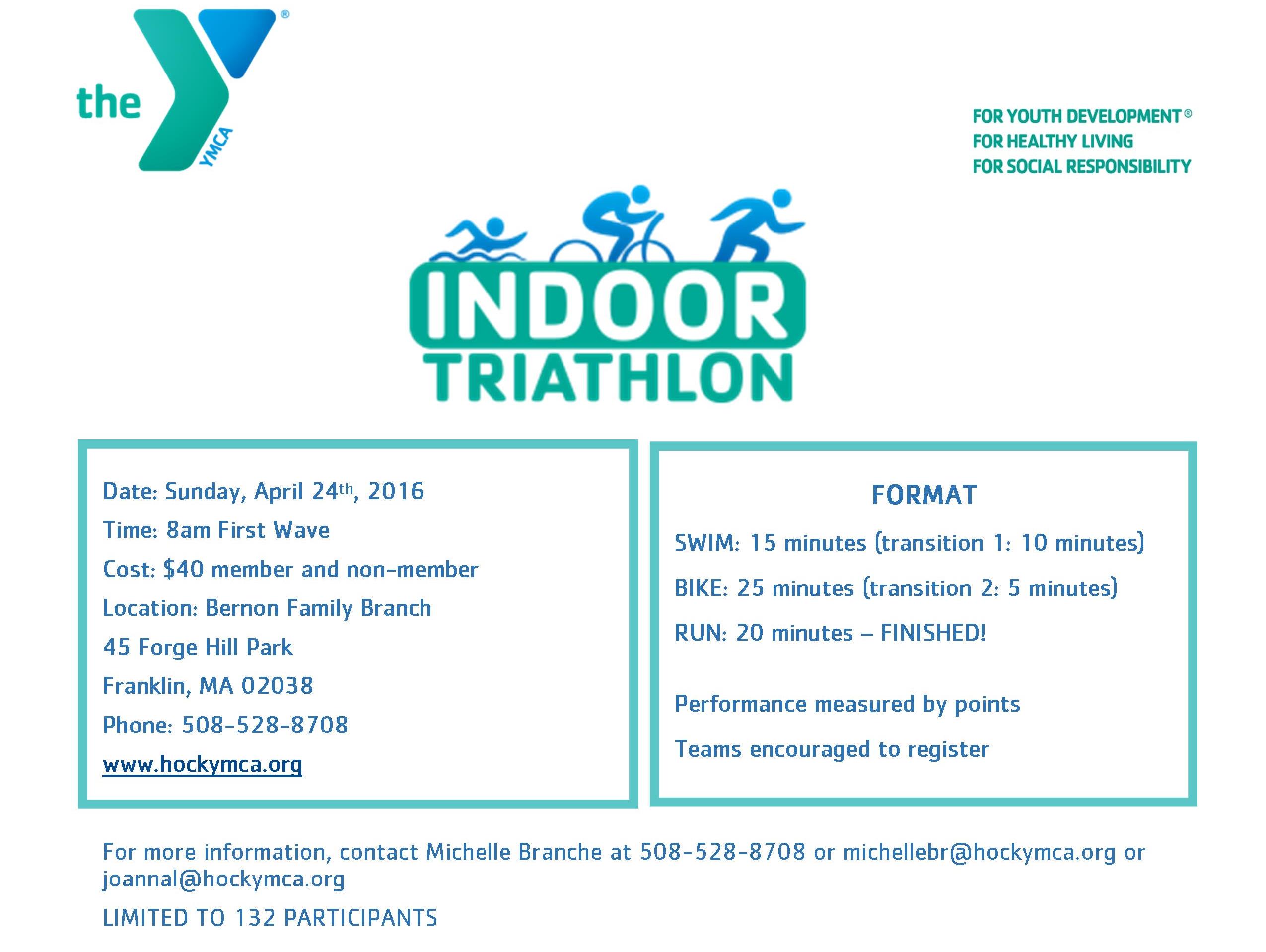 Franklin Matters Indoor Triathlon Sunday, April 24